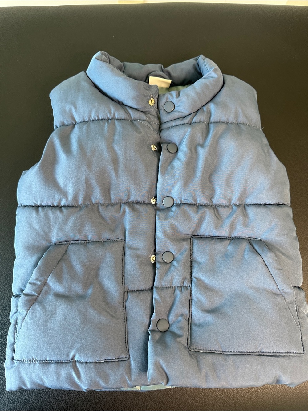 Kids Puffer Vest Jacket in Blue